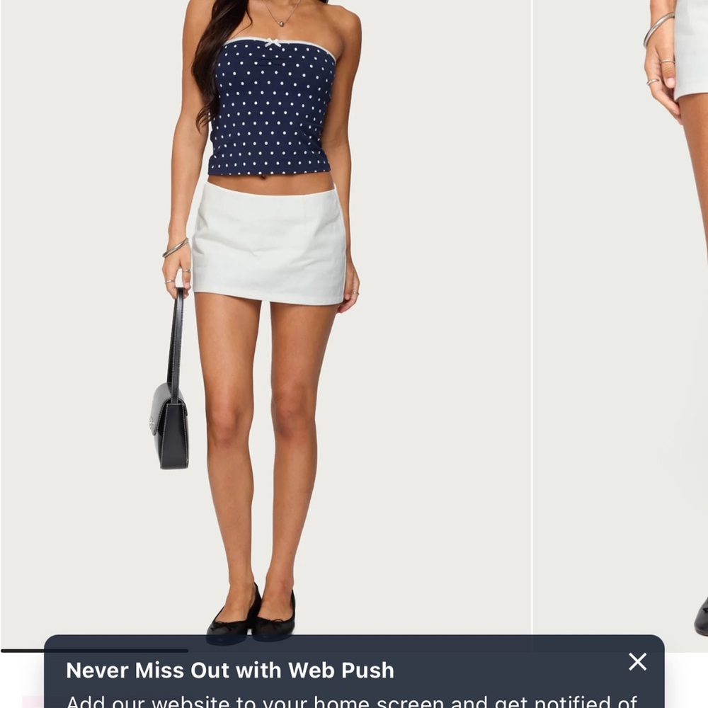 Edikted White Mini Skort